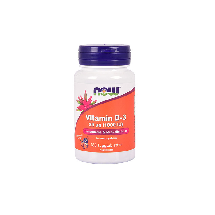 NOW Vitamin D3 25 µg 180st Netoteket